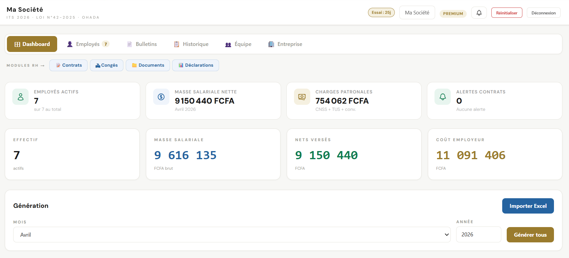 Plateforme de paie multi-pays