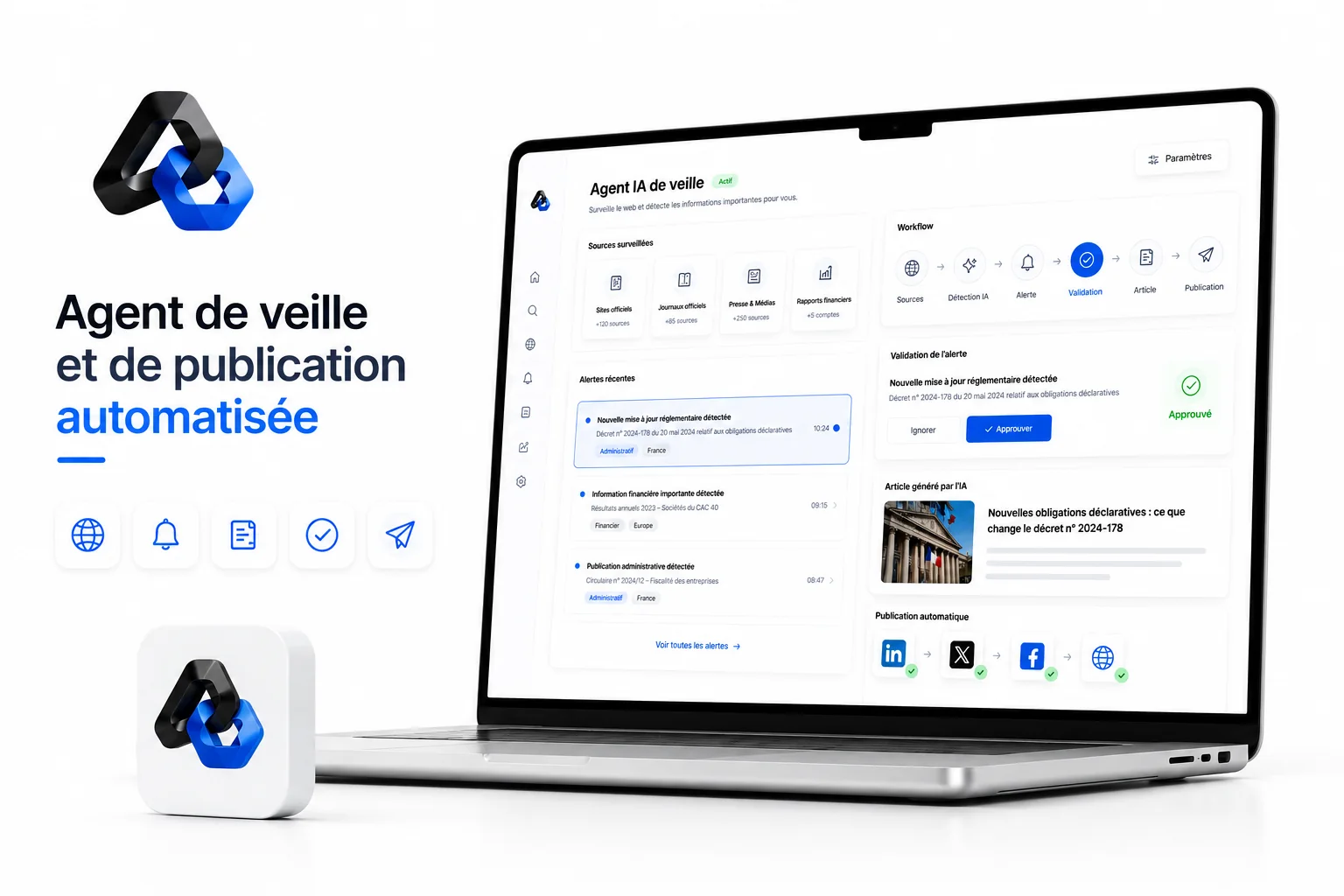 Voir l’étude de cas : Agent de veille et de publication automatisée