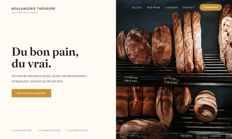 Aperçu du site Boulangerie Théodore